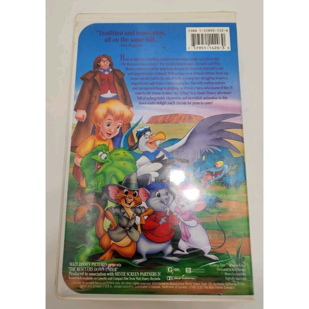 The Rescuers‎ Down Under Disney VHS Black Diamond Edition - Picture 2 of 9
